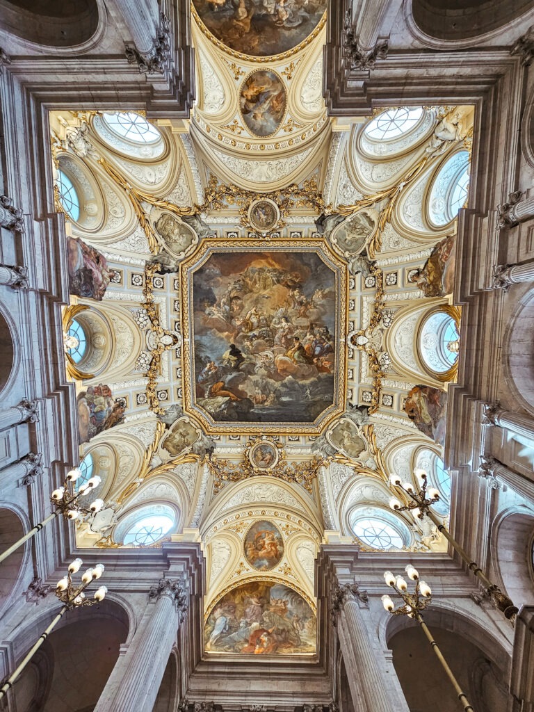 inside the Royal Palace in Madrid