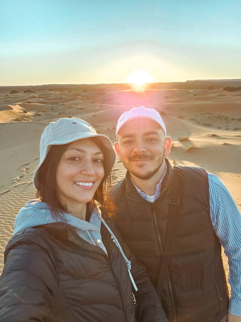 sunrise in the Sahara desert Morocco