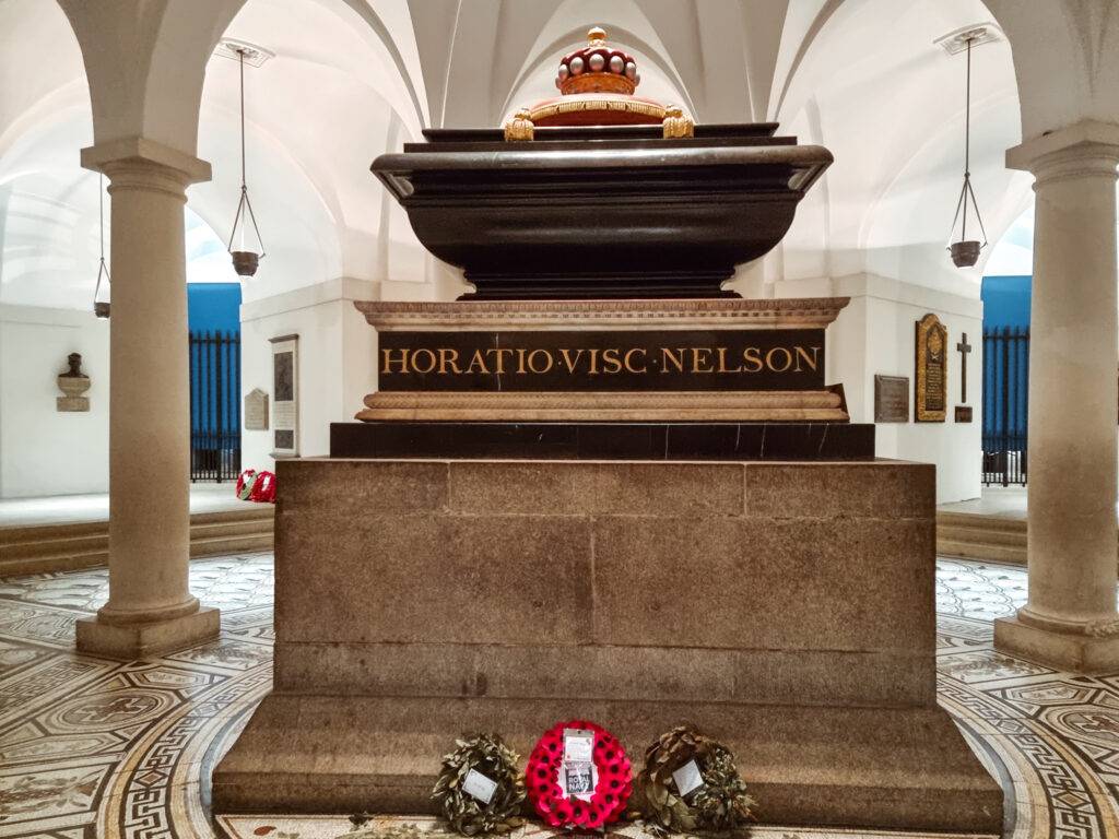Nelson's crypt at St Paul's Cathedral