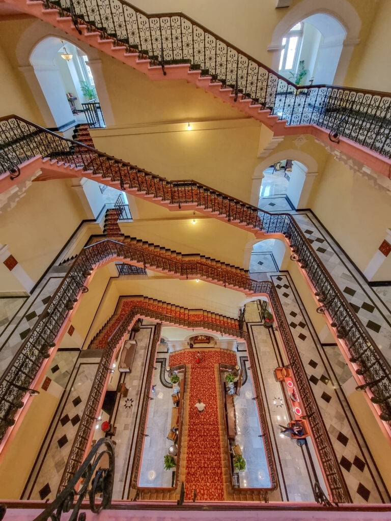 Staircases at Taj Mahal Palace Hotel in Mumbai