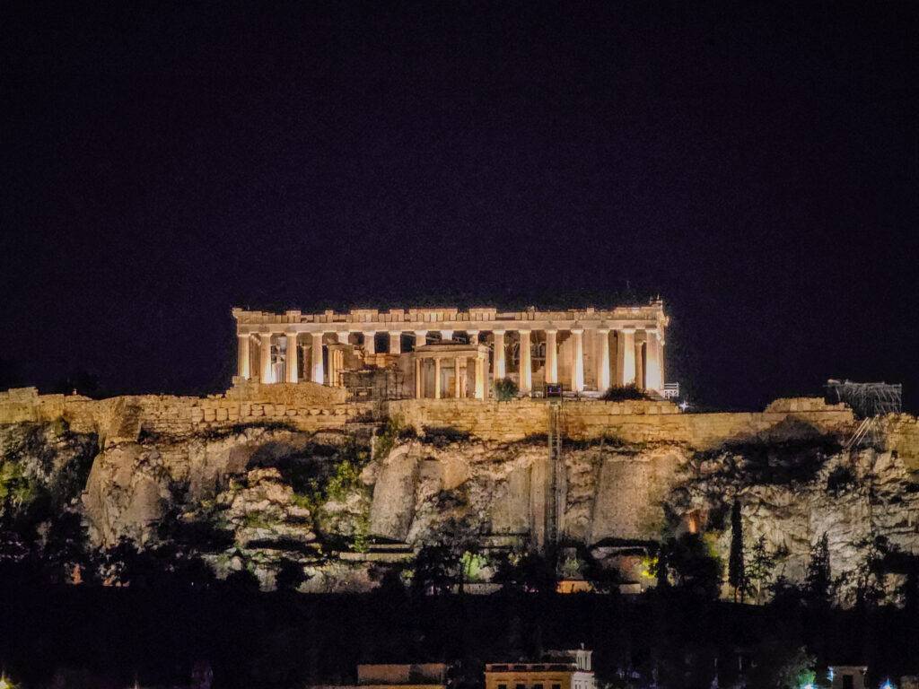 Acropolis views at night