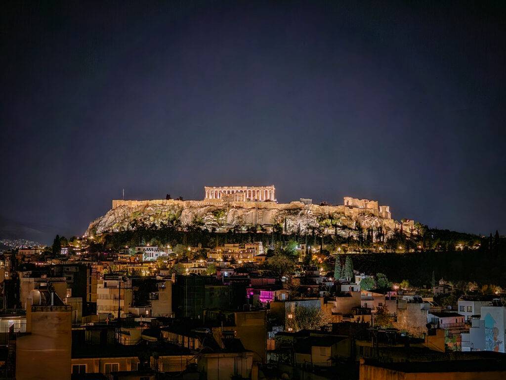 Athens at night