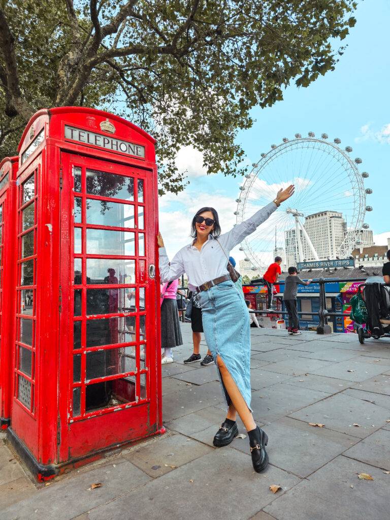 London Eye Red Phone Booth Instagram Spot