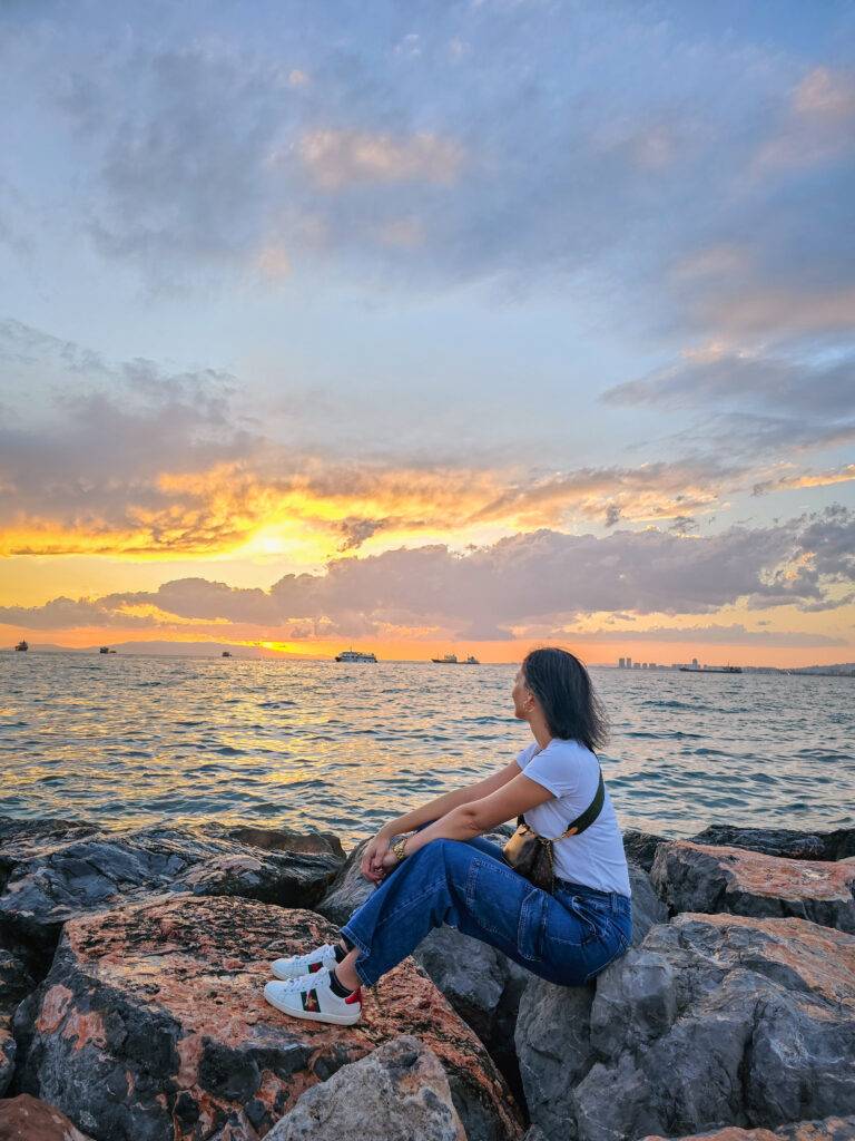 Konak Pier at sunset